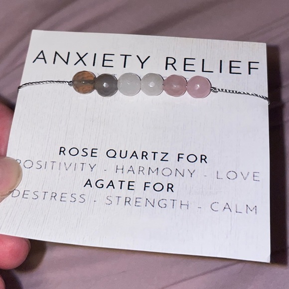 SOLD❌ Anxiety Stress Relief Gem Stone Crystal Adjustable Bracelet - Picture 6 of 10